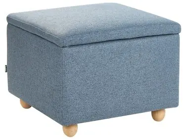 Storage Pouffe FERNDALE Fabric Blue - Living Room