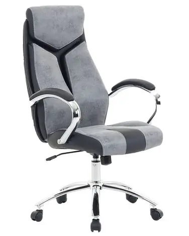 Office Chair FORMULA Faux Leather Grey - Home Office