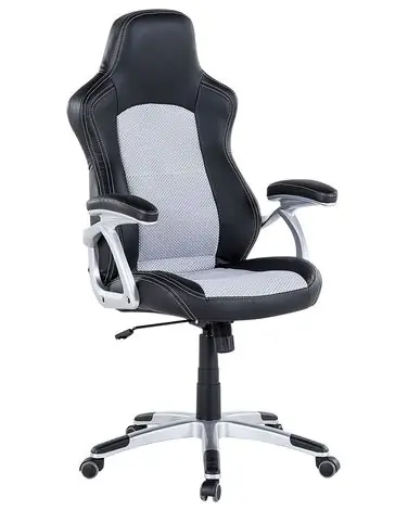 Office Chair EXPLORER Faux Leather Black - Home Office