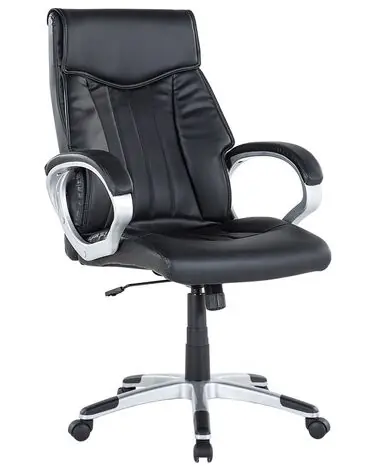 Executive Chair TRIUMPH Faux Leather Black - Home Office