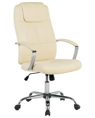 Silla ejecutiva WINNER Piel sintética Beige claro - Oficina