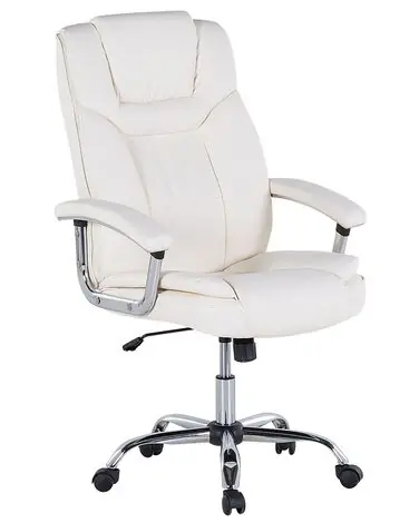Executive Chair ADVANCE Faux Leather Light Beige - Home Office