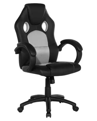 Silla de oficina FIGHTER Piel sintética Gris claro