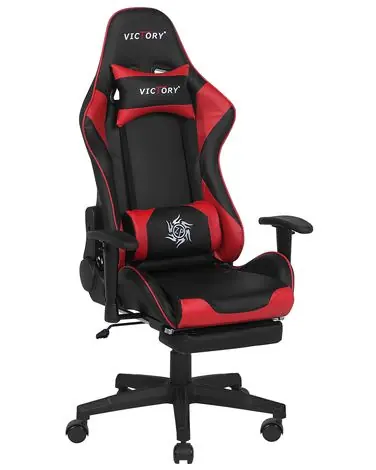 Silla gamer VICTORY Piel sintética Rojo - Oficina