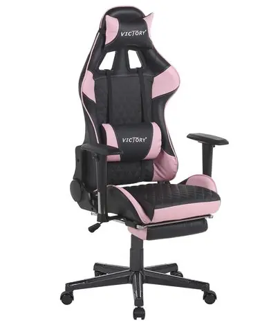 Silla gamer VICTORY Piel sintética Rosa - Oficina