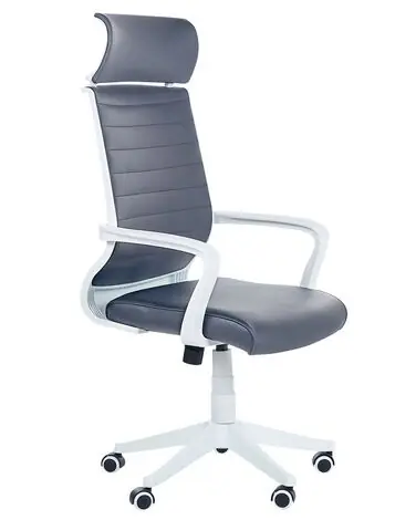 Silla de oficina LEADER Piel sintética Gris