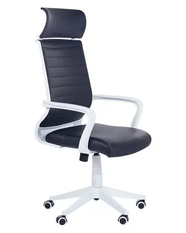 Silla de oficina LEADER Piel sintética Negro