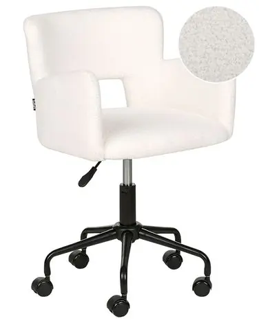 Desk Chair SANILAC II Boucle Off-White