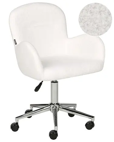 Desk Chair PRIDDY Boucle Off-White