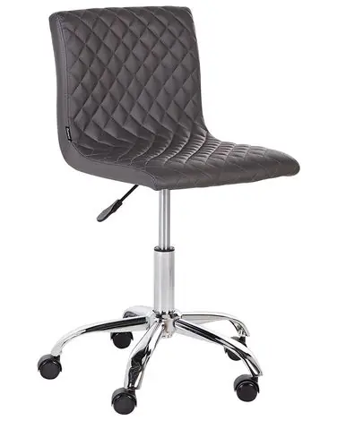 Desk Chair ORLANDO Faux Leather Dark Grey - Home Office