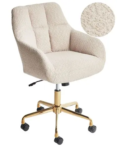 Desk Chair PALMDALE Boucle Beige - Home Office