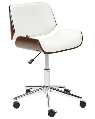 Desk Chair TOTOWA Faux Leather White - Home Office