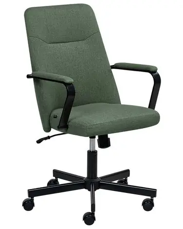Office Chair CAROGA Fabric Dark Green - Home Office
