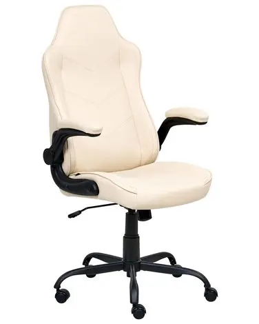 Silla de oficina TRIUMPHER Piel sintética Blanco crema