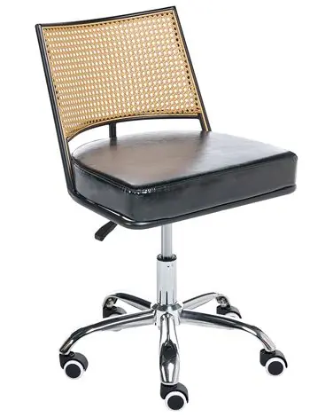 Silla de escritorio NOME Piel sintética Negro - Oficina