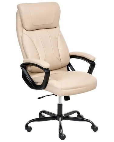 Silla ejecutiva PROUD Piel sintética Beige - Oficina