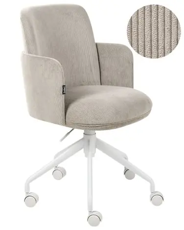 Silla de oficina DRYDEN Pana Gris pardo