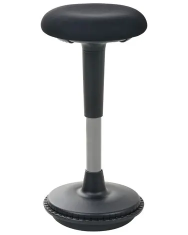 Wobble Stool ESTELL Fabric Black - Home Office