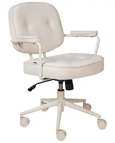 Silla de escritorio PARAMUS Tela Blanco crema - Oficina