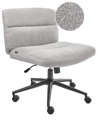 Silla de escritorio CATLIN Bouclé Gris claro - Oficina
