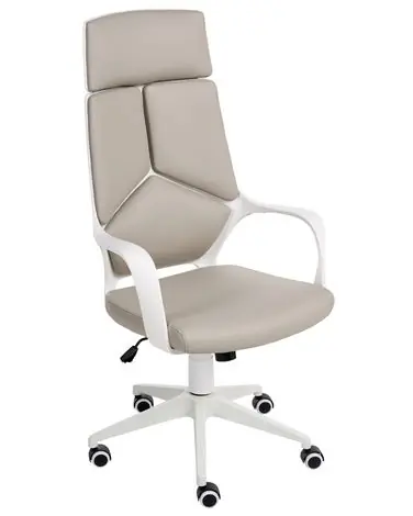 Silla de oficina DELIGHT Piel sintética Gris pardo
