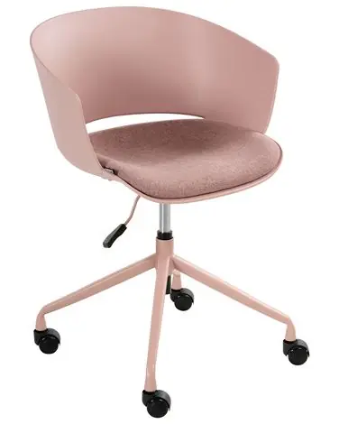 Silla de oficina GLEEFUL Tela Rosa