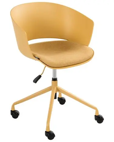 Silla de oficina GLEEFUL Tela Amarillo