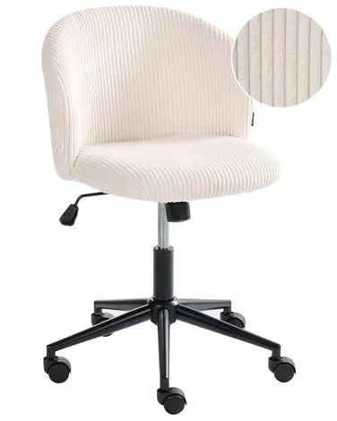 Office Chair MILES Corduroy Off-White