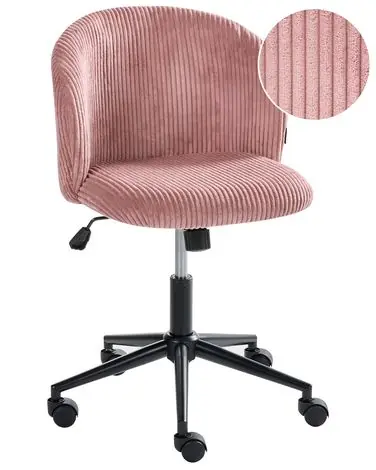 Silla de oficina MILES Pana Rosa