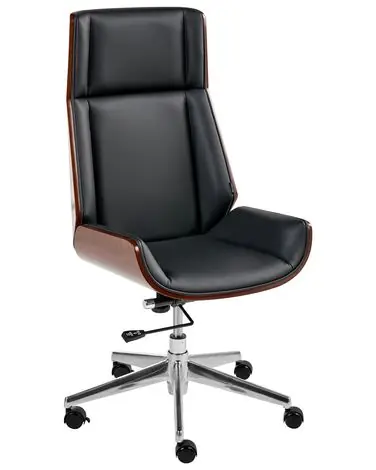 Silla ejecutiva TAMARACK Piel sintética Negro - Oficina