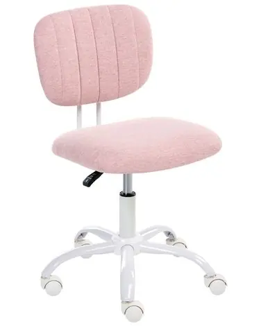 Desk Chair BUBBLY Fabric Pink - Home Office