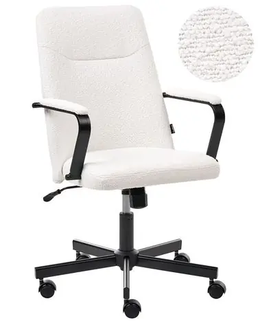 Office Chair CAROGA Boucle White - Home Office