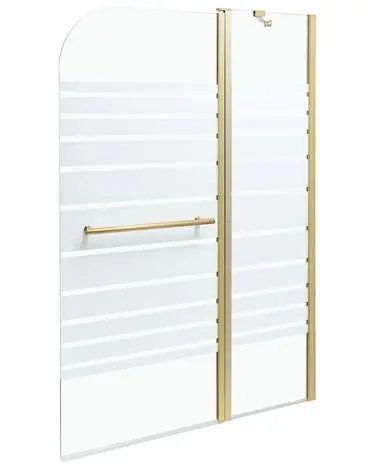 Mampara de ducha TUAPI 140 x 100 cm Dorado - Baño