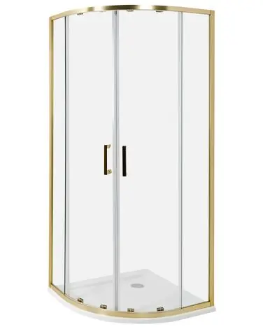 Cabina de ducha JUKATAN 80 x 80 x 185 cm Dorado - Baño