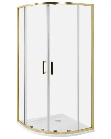 Cabina de ducha JUKATAN 90 x 90 x 185 cm Dorado - Baño