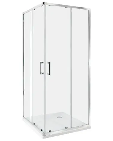 Cabina de ducha TELA 80 x 80 x 185 cm Plateado - Baño
