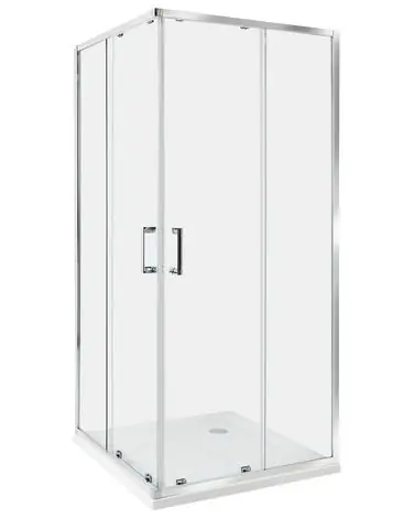 Cabina de ducha TELA 90 x 90 x 185 cm Plateado - Baño
