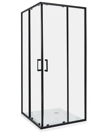 Cabina de ducha TELA 80 x 80 x 185 cm Negro - Baño