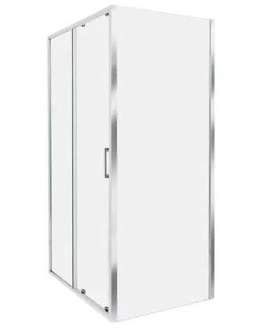Cabina de ducha YORO 80 x 100 x 185 cm Plateado - Baño
