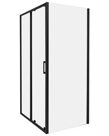 Cabina de ducha YORO 80 x 100 x 185 cm Negro - Baño