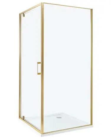 Cabina de ducha DARLI 90 x 90 x 185 cm Dorado - Baño