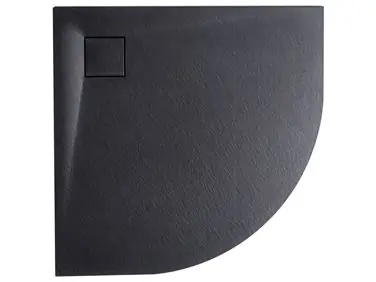 Plato de ducha PARON 90 x 90 x 3 cm Negro - Baño