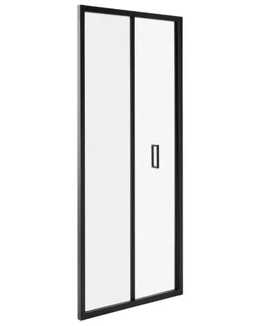 Puerta de ducha plegable NELTUME 80 x 190 cm Negro - Baño