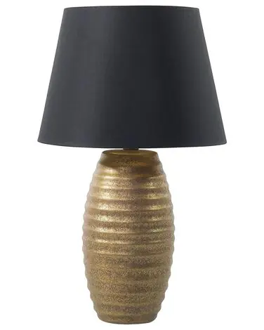 Lámpara de mesa EBRO Porcelana Dorado - Accesorios decorativos