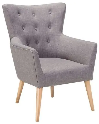 Armchair ANGEN Fabric Light Grey - Living Room
