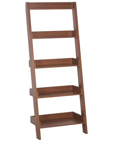 5 Tier Shelving Unit MOBILE TRIO 167 cm Dark Brown - Living Room