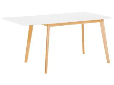 Mesa de comedor extensible MEDIO Blanco 120/155 cm 80 cm