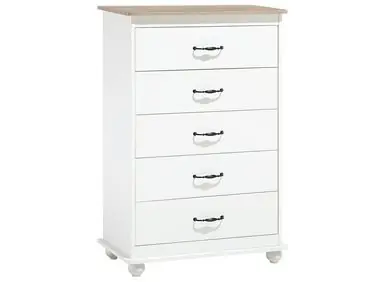 5 Drawer Chest SHARON White - Living Room