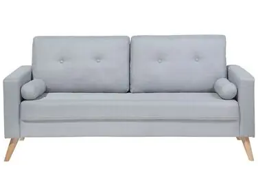 Sofá 2 plazas KALMAR Tela Gris claro - Sala de estar