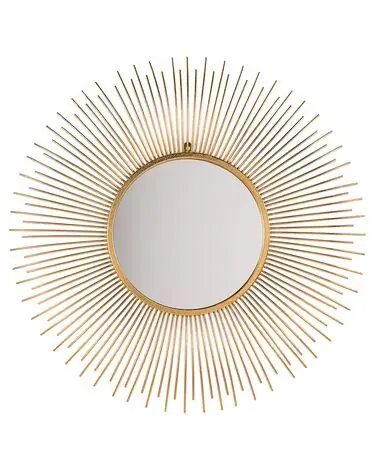 Wall Mirror CILLY 80 cm 80 cm Metal Gold - Home Accessories